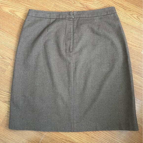 L.L. Bean brown cotton midi skirt size 10 - Picture 4 of 5